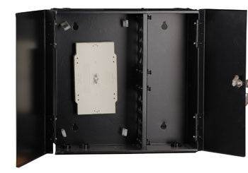 12 24 48 cajas terminales interiores YH1002 del soporte FTTH de la pared del gabinete de la fibra óptica del metal del soporte de la pared de la base