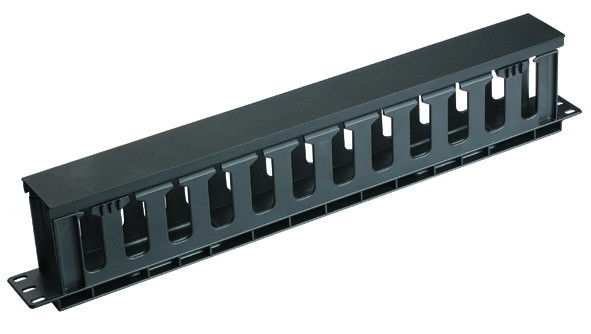 19 pulgadas 1u de la red de cable de gestión del soporte montaje de espesamiento tipo AMP con cubierta de metal YH4037