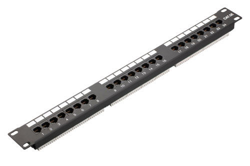 Tipo horizontal rápido tipo YH4009 del puerto 1U 19inch amperio Tyco del panel de remiendo de la red de Ethernet de Cat5e UTP 24 de IDC