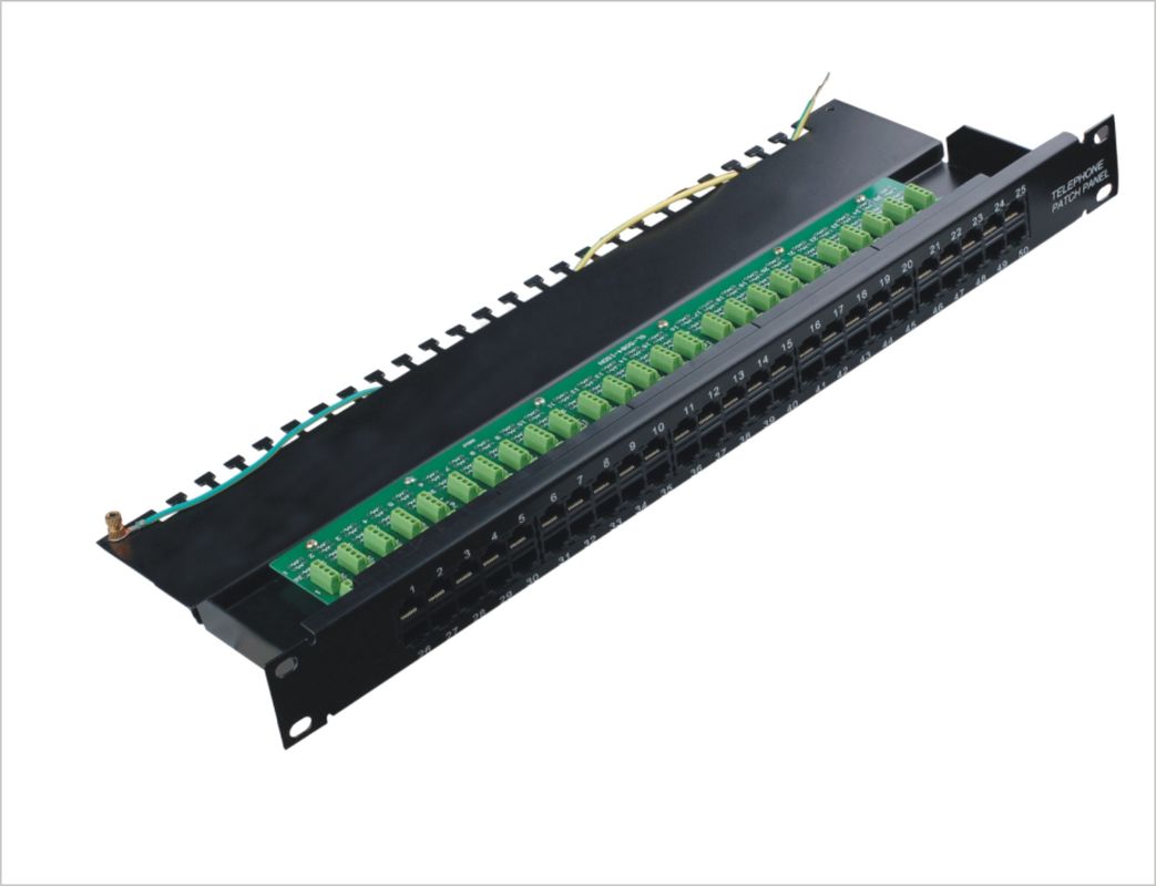 Los paneles de remiendo fibroópticos de la corona del panel de remiendo de la red doméstica de la voz del puerto Cat3 50 YH4004