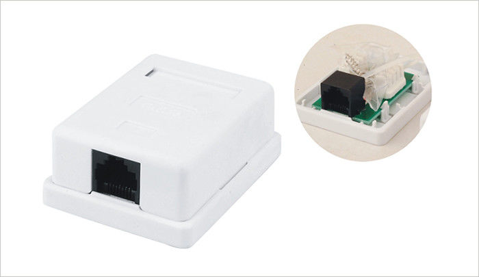 RJ45 red montada en la pared Jack trapezoidal para la sola caja YH7015 del soporte de la superficie del puerto