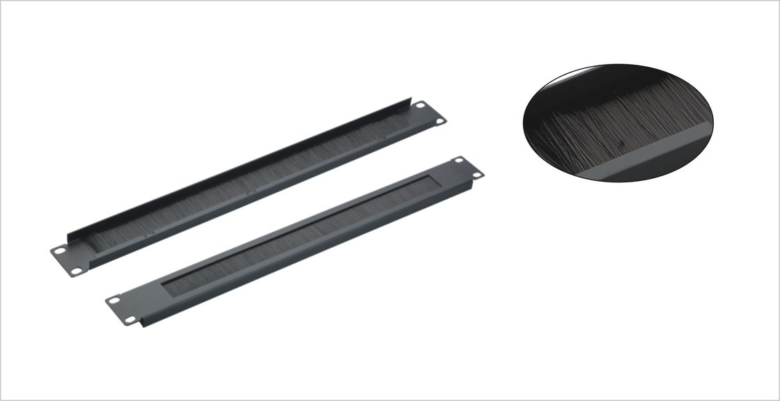 Material de la gestión de cable SPCC de la red del ODM 1u del OEM con el cepillo, ningún anillo YH4046 del metal