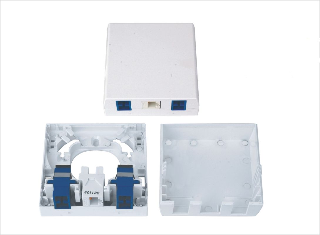 La unidad unifamiliar del enchufe de pared de la terminación de la fibra óptica para el montaje del RJ45 y del SC 86Type encajona YH1043